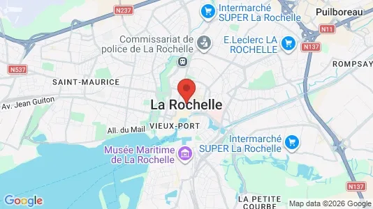 Apartments for rent i La Rochelle - kort over placeringen