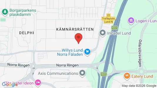 Rooms for rent i Lund - kort over placeringen