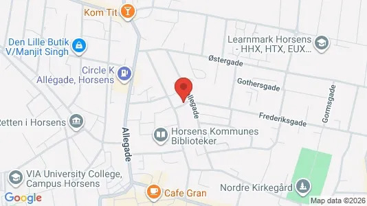 Apartments for rent i Horsens - kort over placeringen