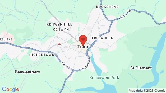 Apartments for rent i Truro - Cornwall - kort over placeringen