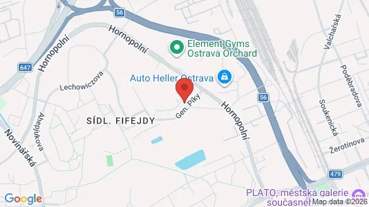 Apartments for rent i Ostrava-město - kort over placeringen