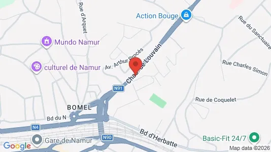 Apartments for rent i Namen - kort over placeringen