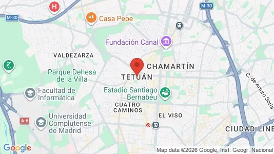 Rooms for rent i Madrid Tetuán - kort over placeringen