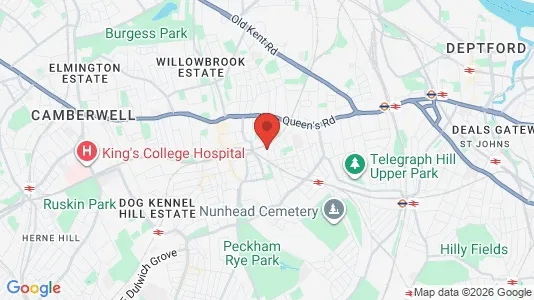 Houses for rent i London SE15 - kort over placeringen
