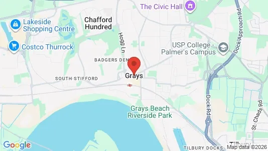 Rooms for rent i Grays - Essex - kort over placeringen