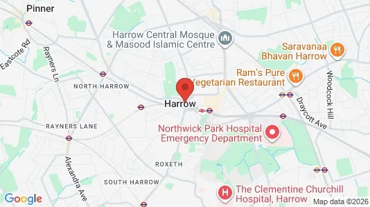 Rooms for rent i Harrow - Middlesex - kort over placeringen