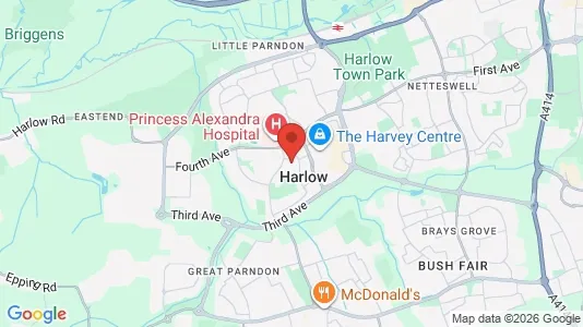 Houses for rent i Harlow - Essex - kort over placeringen