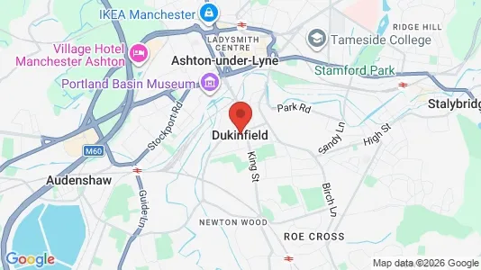 Rooms for rent in Dukinfield - Cheshire - Photo from Google Street View