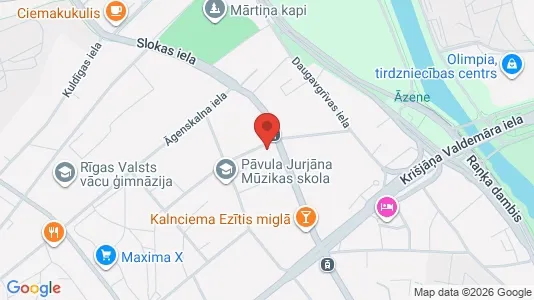 Apartments for rent i Riga Āgenskalns - kort over placeringen
