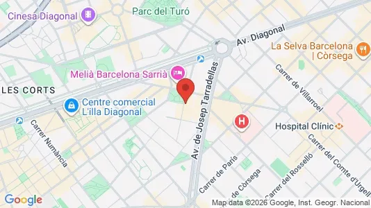Apartments for rent i Barcelona Les Corts - kort over placeringen