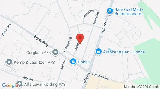 Apartments for rent i Kolding - kort over placeringen