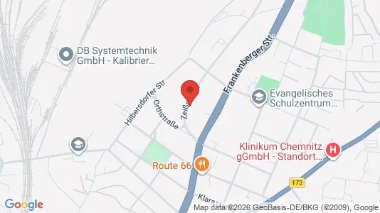Apartments for rent i Chemnitz - kort over placeringen