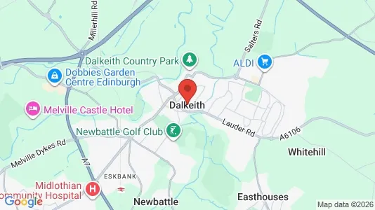 Apartments for rent i Dalkeith - Midlothian - kort over placeringen