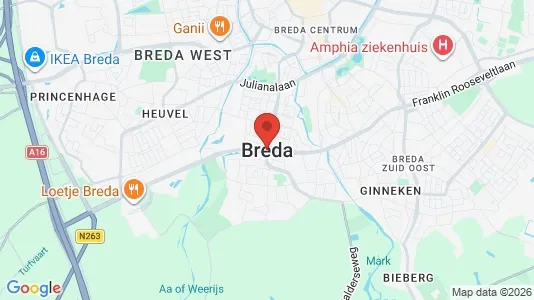 Apartments for rent i Breda - kort over placeringen