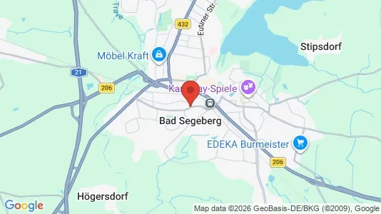 Apartments for rent i Segeberg - kort over placeringen