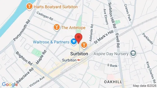 Rooms for rent i Surbiton - Surrey - kort over placeringen