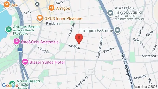 Apartments for rent i Glyfada - kort over placeringen