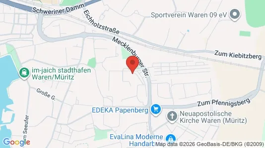 Apartments for rent i Mecklenburgische Seenplatte - kort over placeringen