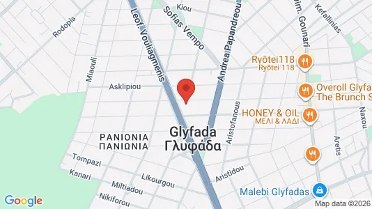 Apartments for rent i Glyfada - kort over placeringen