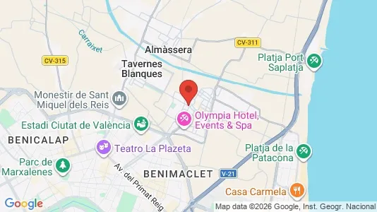 Rooms for rent i Alboraya - kort over placeringen