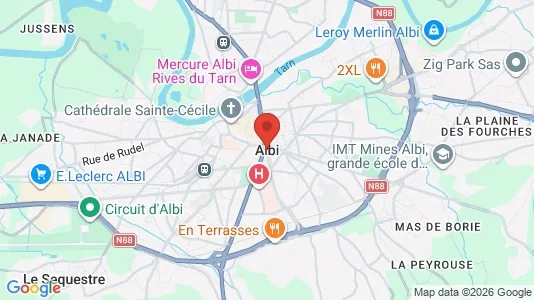 Houses for rent i Albi - kort over placeringen