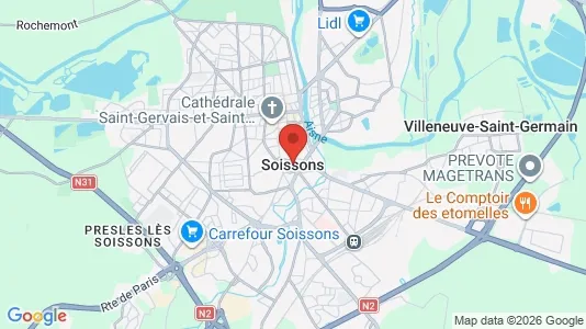 Apartments for rent in Soissons - Photo from Google Street View