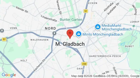 Apartments for rent i Mönchengladbach - kort over placeringen