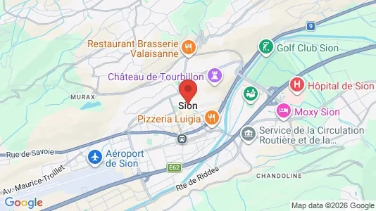Apartments for rent i Sitten - kort over placeringen
