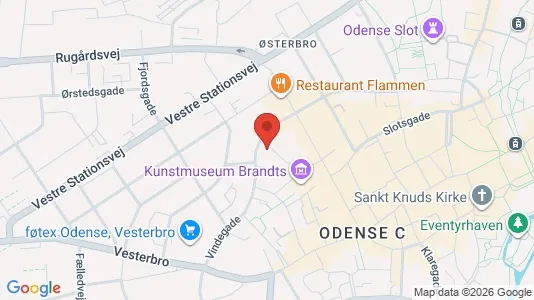 Apartments for rent i Odense C - kort over placeringen