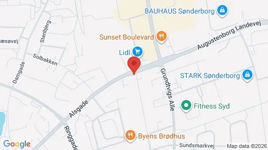 Apartments for rent i Sønderborg - kort over placeringen