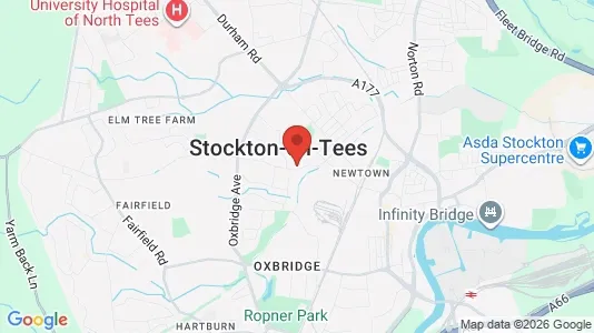 Apartments for rent i Stockton-on-Tees - Cleveland - kort over placeringen