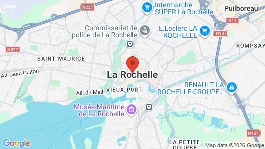 Houses for rent i La Rochelle - kort over placeringen