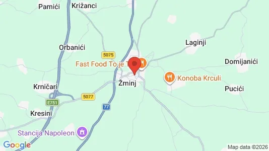 Houses for rent i Žminj - kort over placeringen