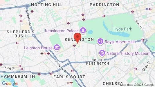 Apartments for rent i London W8 - kort over placeringen