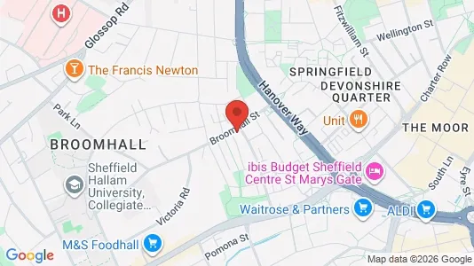 Houses for rent i Sheffield - South Yorkshire - kort over placeringen