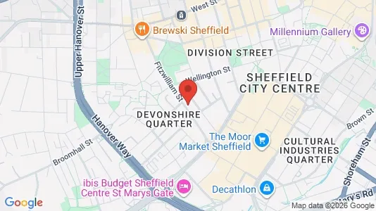 Houses for rent i Sheffield - South Yorkshire - kort over placeringen