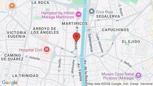 Apartments for rent i Málaga - kort over placeringen
