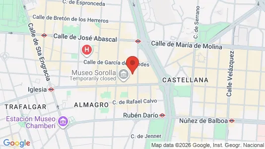 Apartments for rent i Madrid Chamberí - kort over placeringen