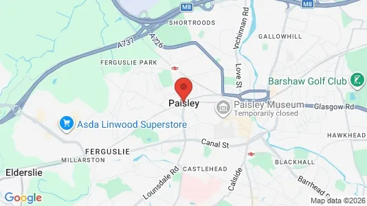 Apartments for rent i Paisley - Renfrewshire - kort over placeringen