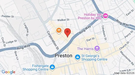 Apartments for rent i Preston - Lancashire - kort over placeringen