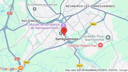 Apartments for rent i Sarreguemines - kort over placeringen