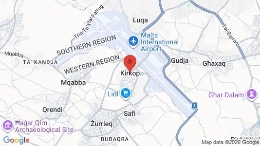 Apartments for rent i Ħal Kirkop - kort over placeringen