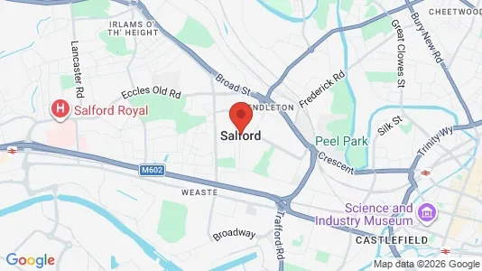 Apartments for rent i Salford - Lancashire - kort over placeringen