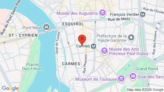 Apartments for rent i Toulouse - kort over placeringen