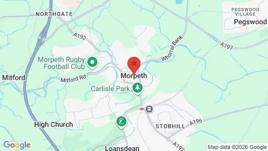 Apartments for rent i Morpeth - Northumberland - kort over placeringen