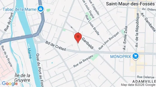 Apartments for rent i Nogent-sur-Marne - kort over placeringen