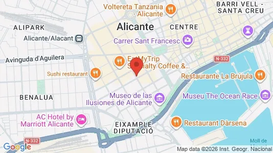 Apartments for rent i Alicante/Alacant - kort over placeringen