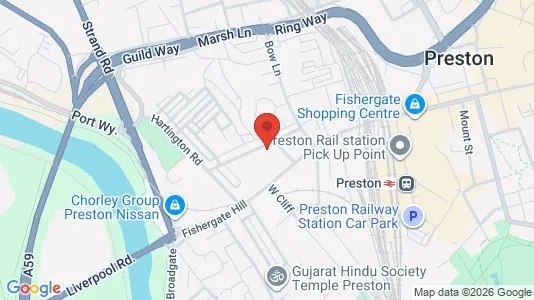 Apartments for rent i Preston - Lancashire - kort over placeringen