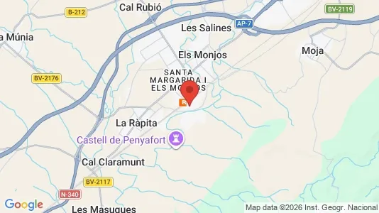 Houses for rent i Santa Margarida i els Monjos - kort over placeringen