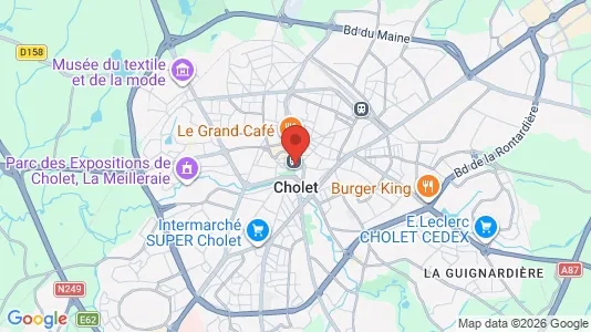 Apartments for rent i Cholet - kort over placeringen